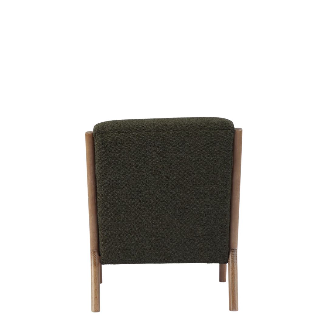 LUCA OCCASIONAL CHAIR FABRIC GREEN WITH WASHED OAK FRAME image 1